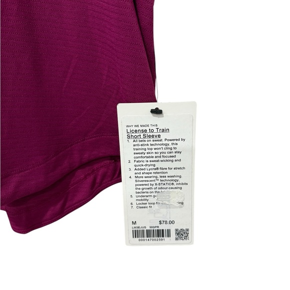 Men’s Lululemon Drysense SS - Size M - Fuchsia - NWT - Picture 2 of 3